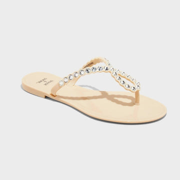 Women's‎ Luella Rhinestone Jelly Sandals Tan Size 10