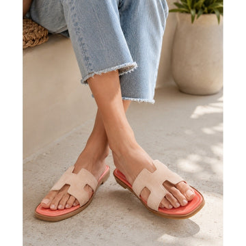 Women's Steve Madden Hadyn Slide Sandals Coral Multi Size 10