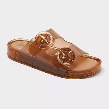 Women's Sandals by Shade & Shore Gemma Jelly Tan Size 6