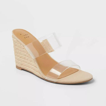 Women’s Ansel Double Band Wedge Heels Tan Open Toe