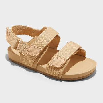 Toddler Cedric Sandals Tan Hook and Loop Straps Size 12T