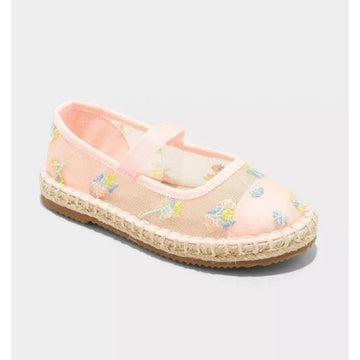Toddler Arren Embroidered Floral Espadrille Flats Pink Size  11T Cat & Jack