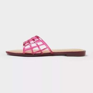 Women's Harbor Sandals by A New Day Berry Purple Size 10 New With Tags